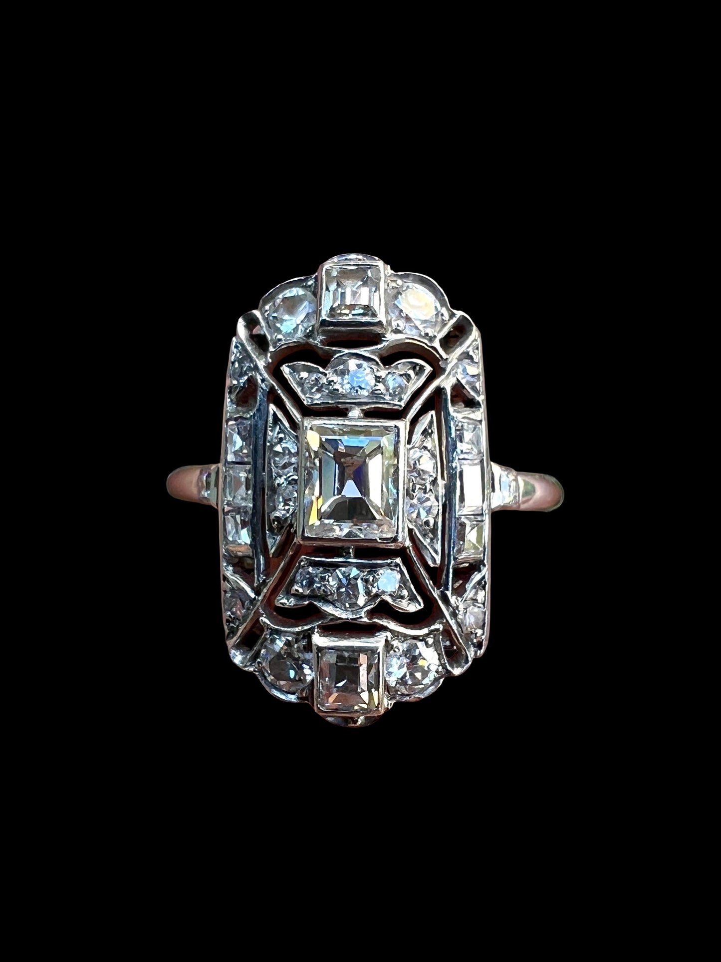 Original Art Deco Diamond Platinum Ring