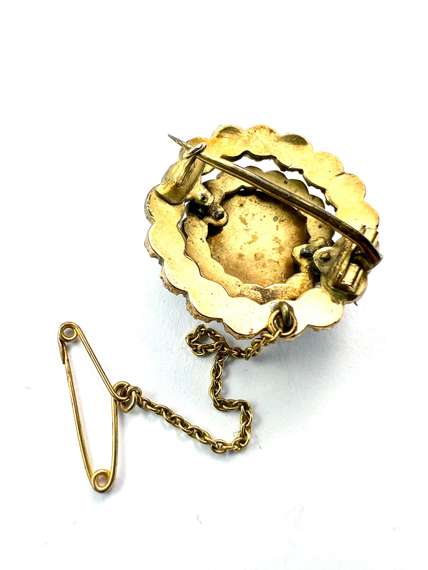 Victorian Bohemian Garnet Cluster Brooch