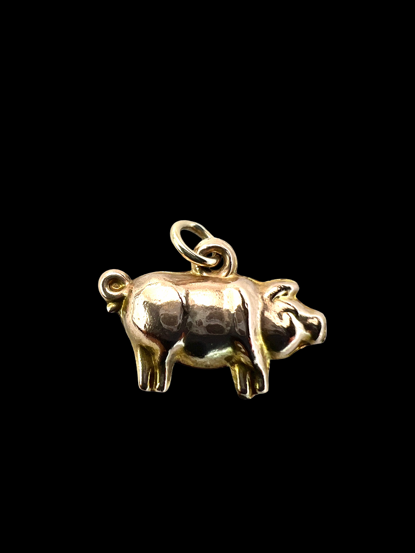 Tiny Vintage 9CT Gold Pig Charm