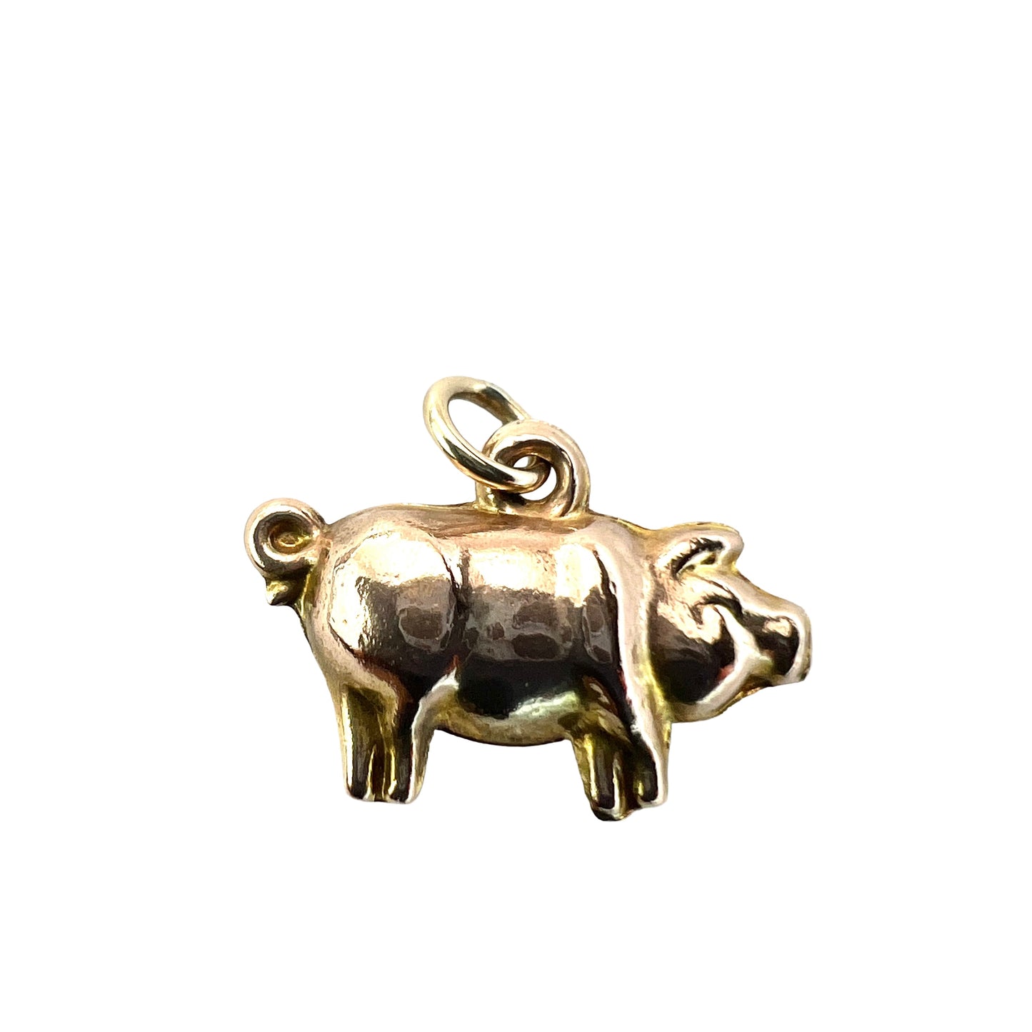Tiny Vintage 9CT Gold Pig Charm