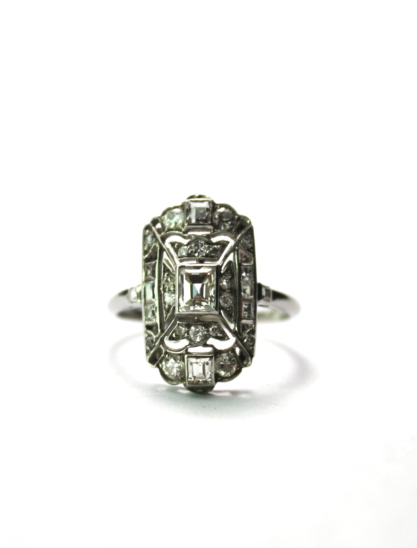 Original Art Deco Diamond Platinum Ring