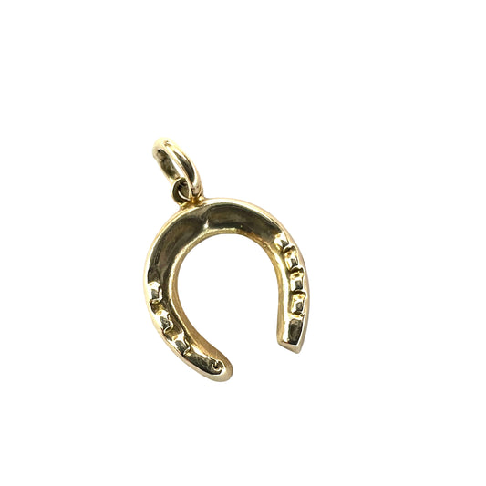 Vintage 1948 9CT Gold Lucky Horseshoe Charm Pendant