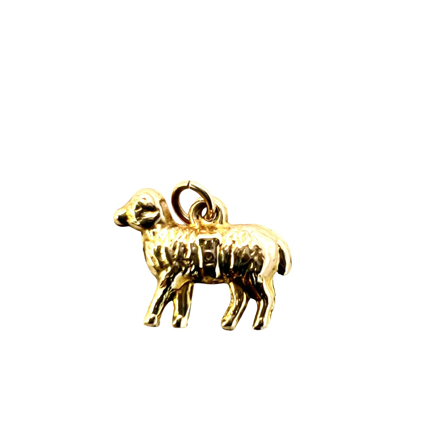 Vintage 9CT Gold Lamb Charm Pendant