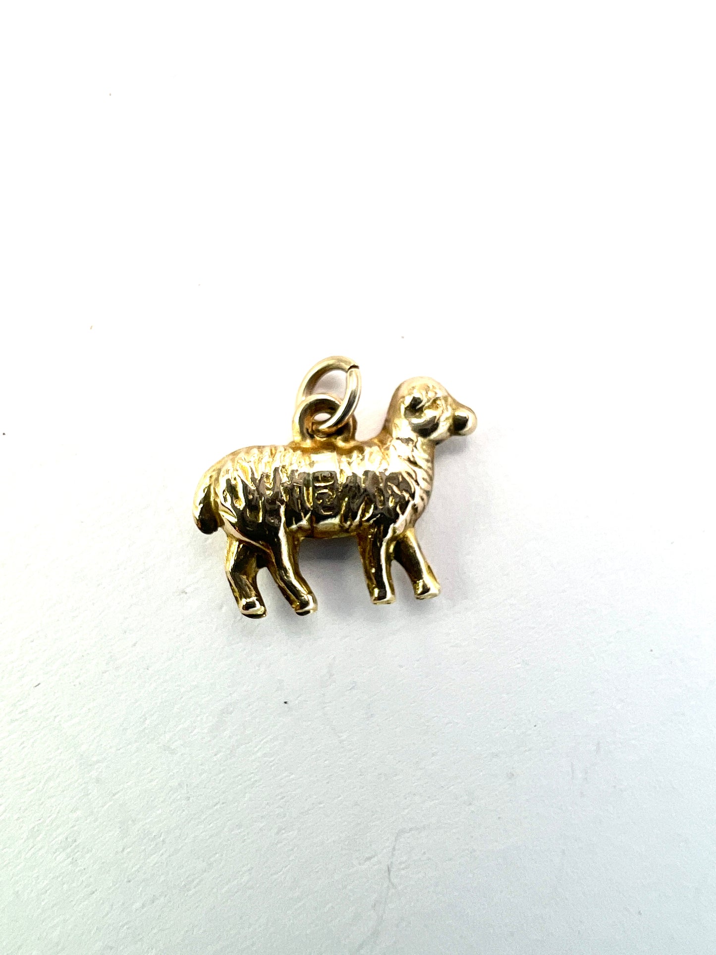 Vintage 9CT Gold Lamb Charm Pendant