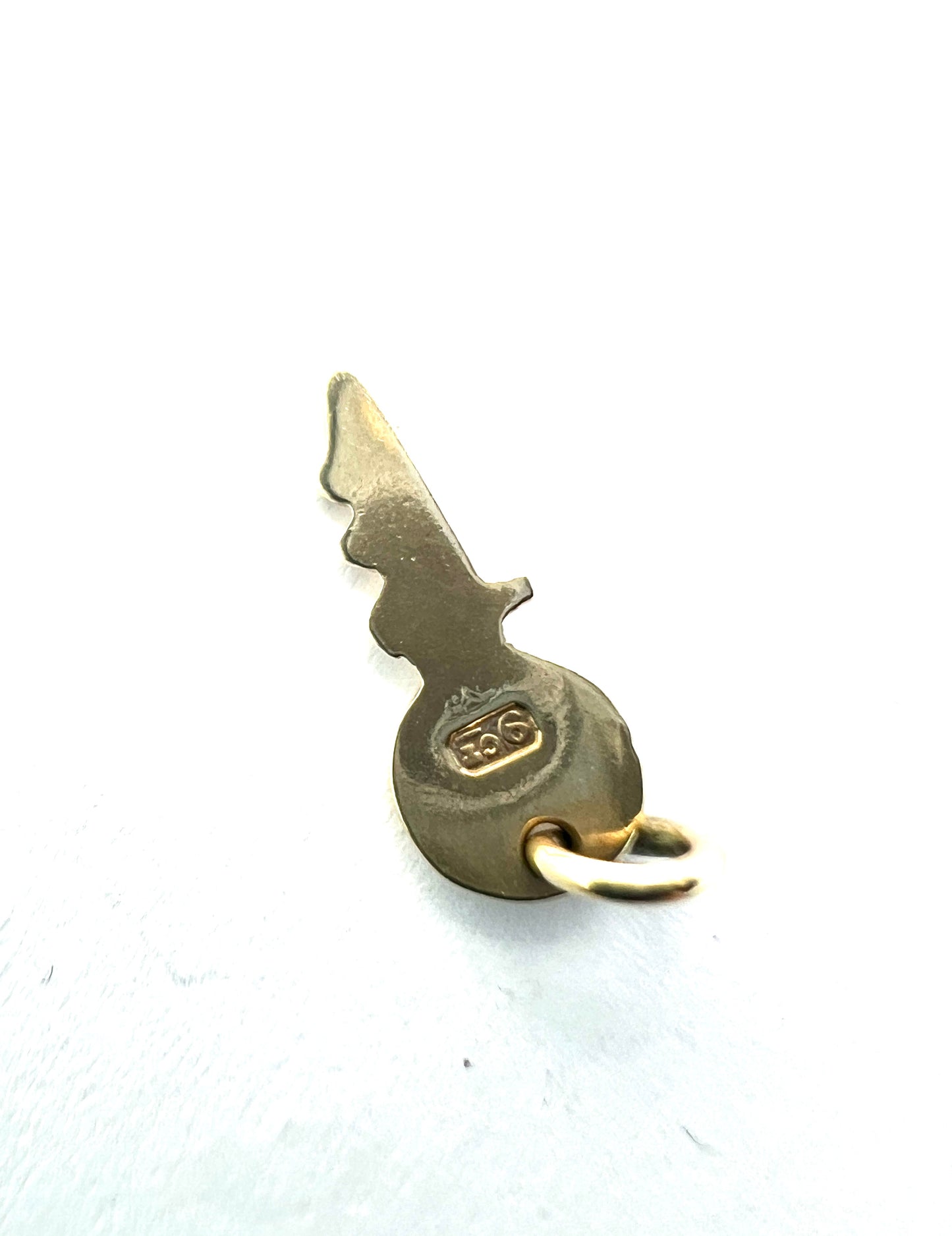 Tiny Vintage Solid 9CT Gold Yale Key Pendant
