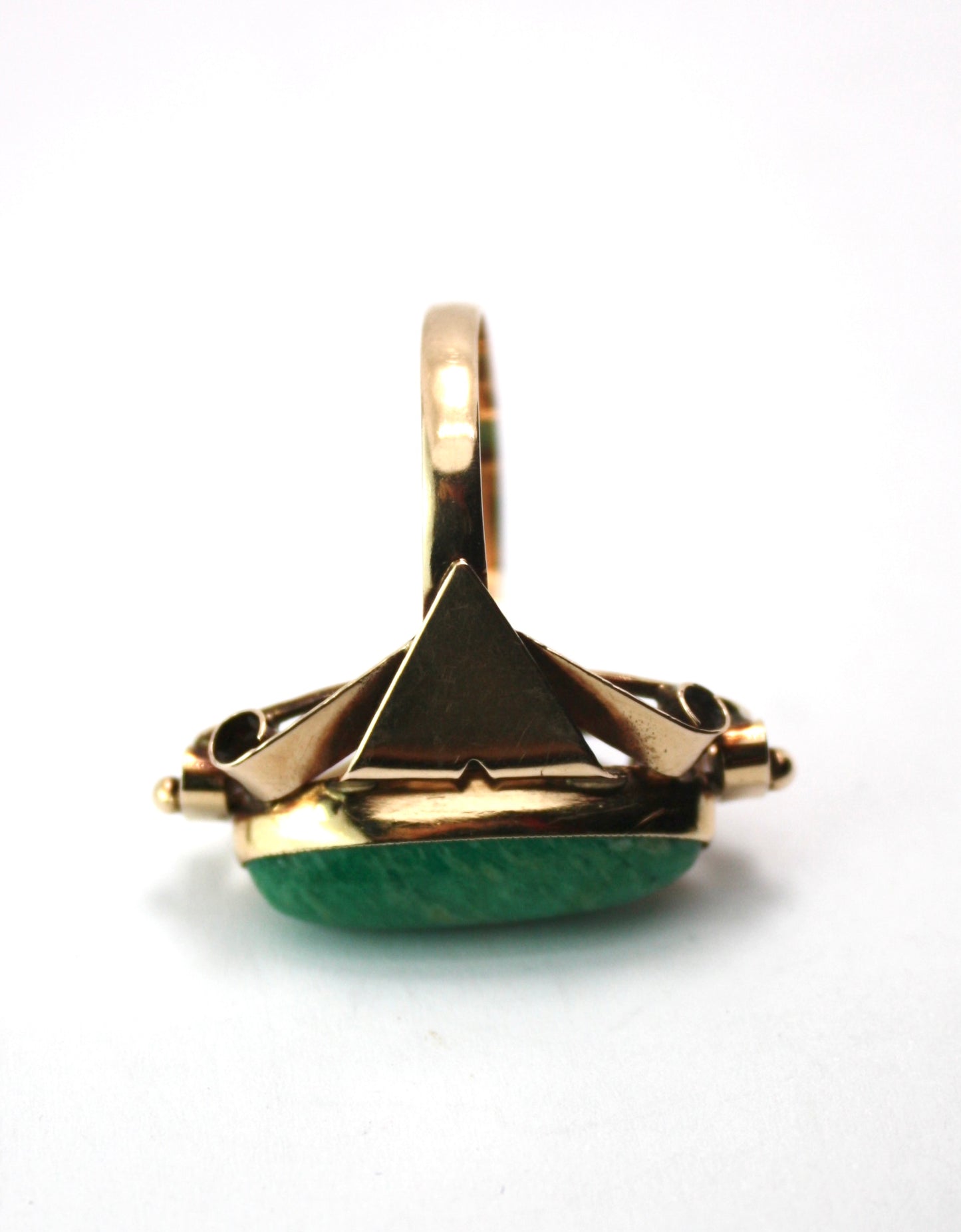 1940s Vintage Gold Aventurine Cocktail Ring