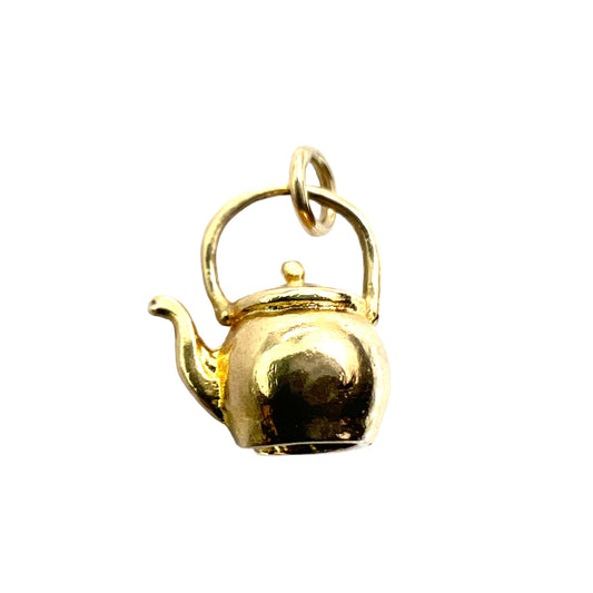 Vintage 9CT Gold Tea Kettle Teapot Charm Pendant