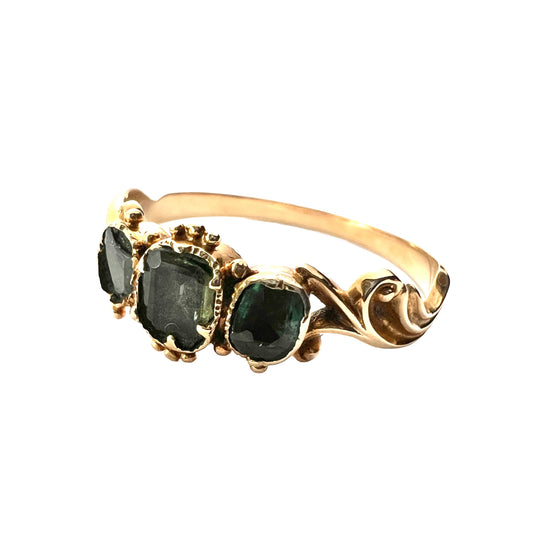 Georgian Emerald High-Carat Gold Ring