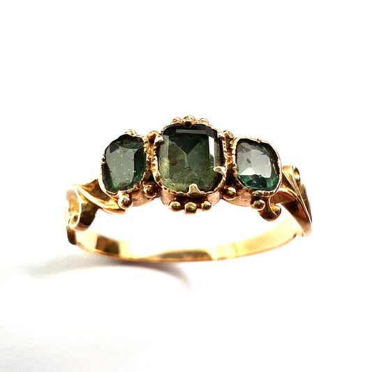 Antique Georgian Emerald High-Carat Gold Ring