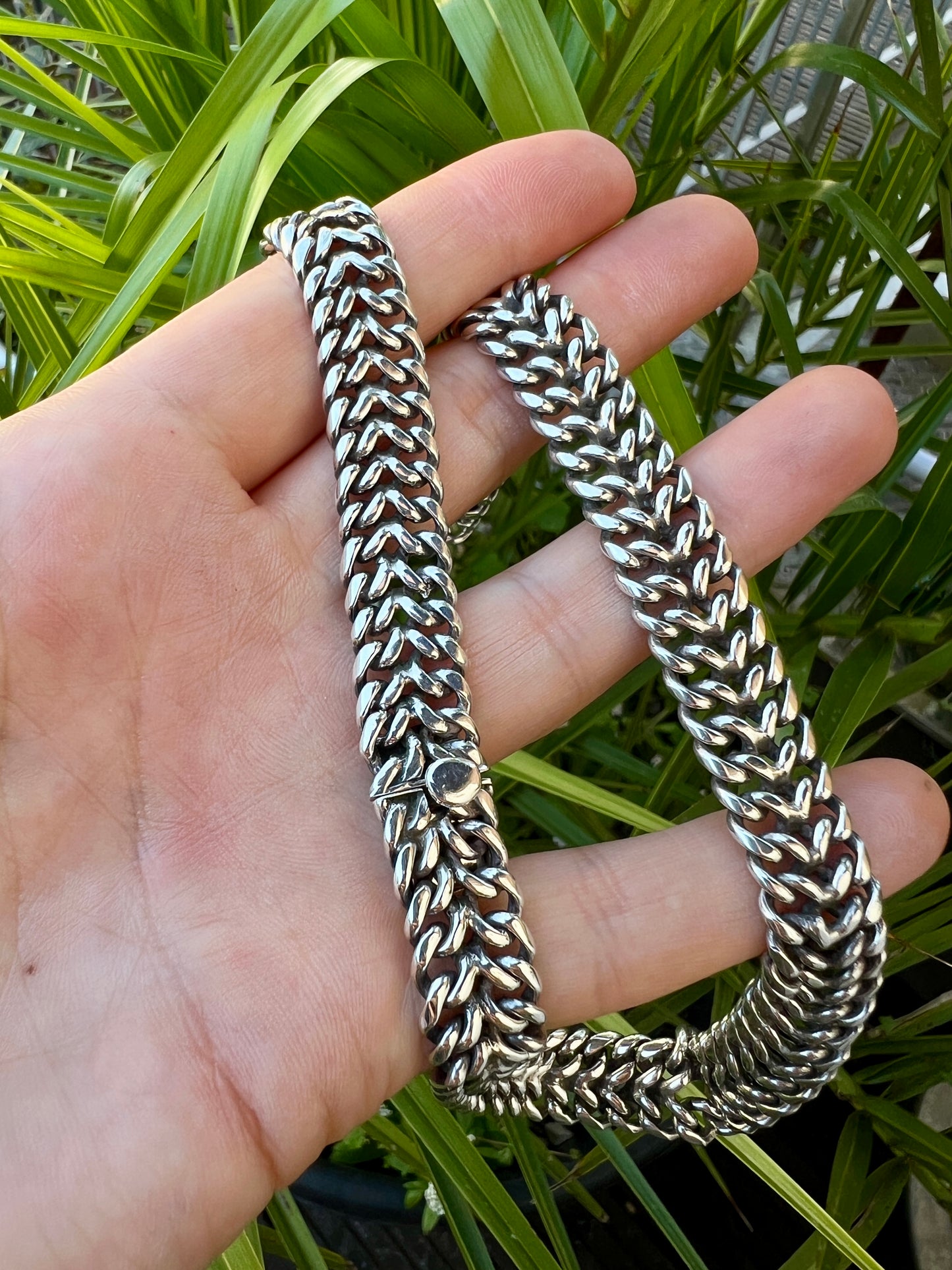 Vintage Taxco Woven Foxtail Silver Necklace
