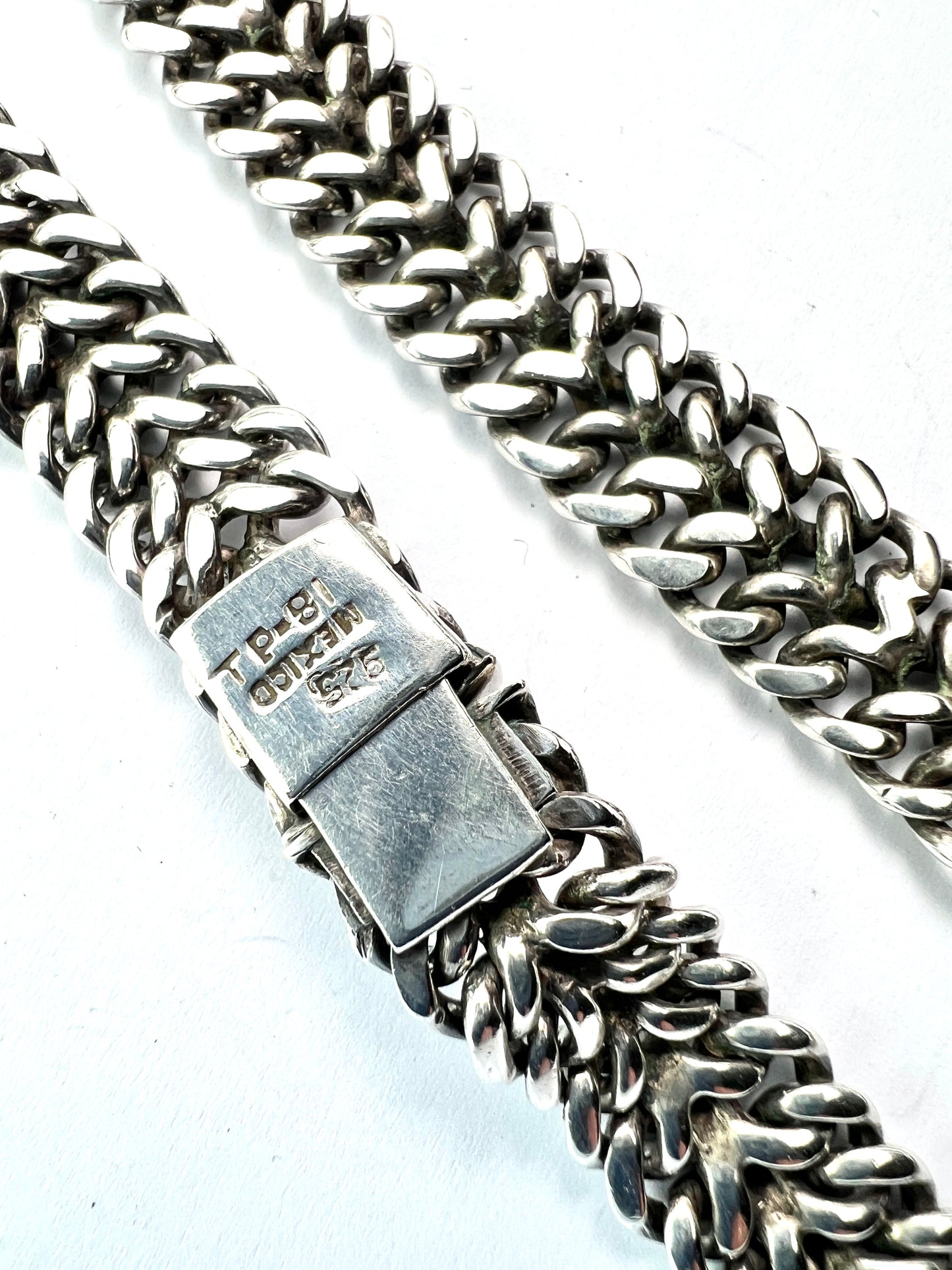 Vintage Taxco Woven Foxtail Silver Necklace