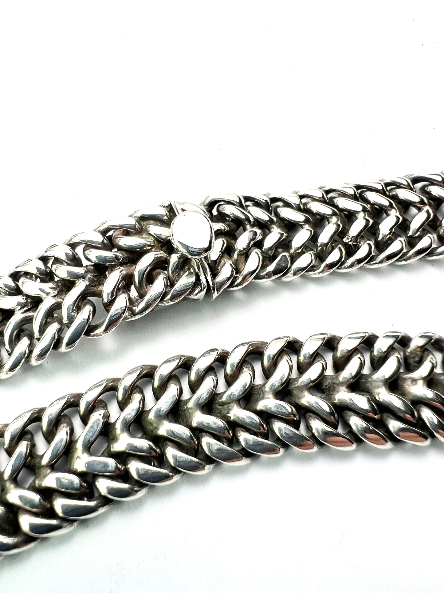 Vintage Taxco Woven Foxtail Silver Necklace