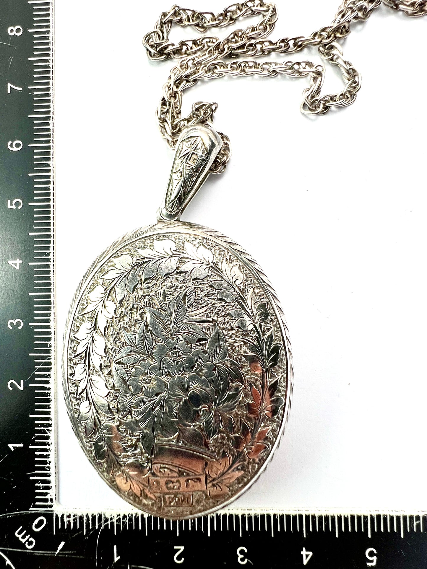 1880 Antique Victorian Large Silver Locket