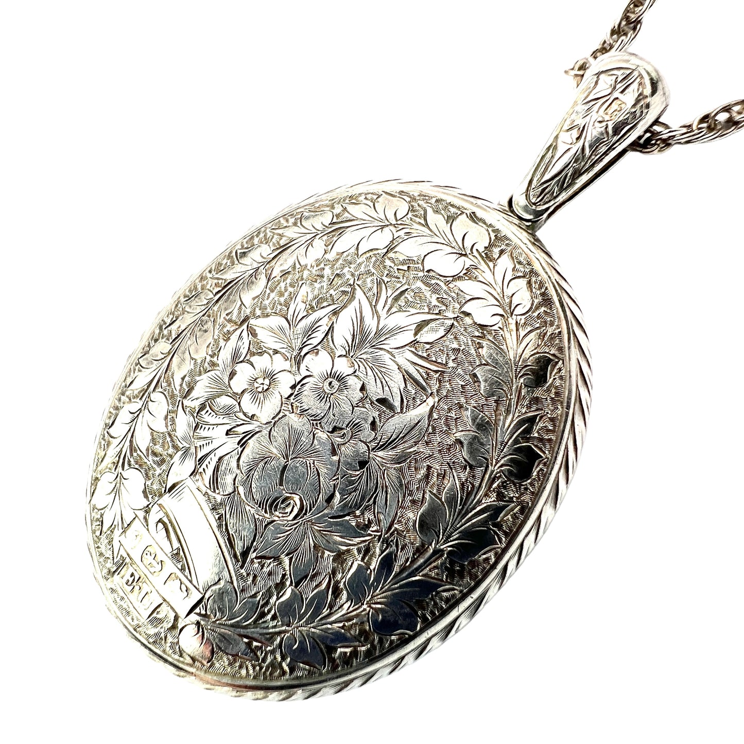 1880 Antique Victorian Large Silver Locket