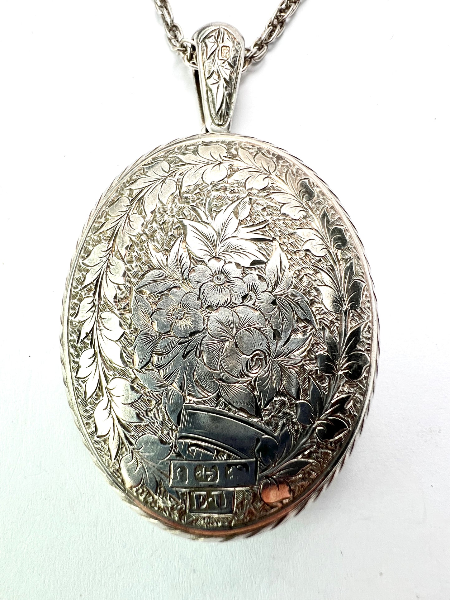 1880 Antique Victorian Large Silver Locket