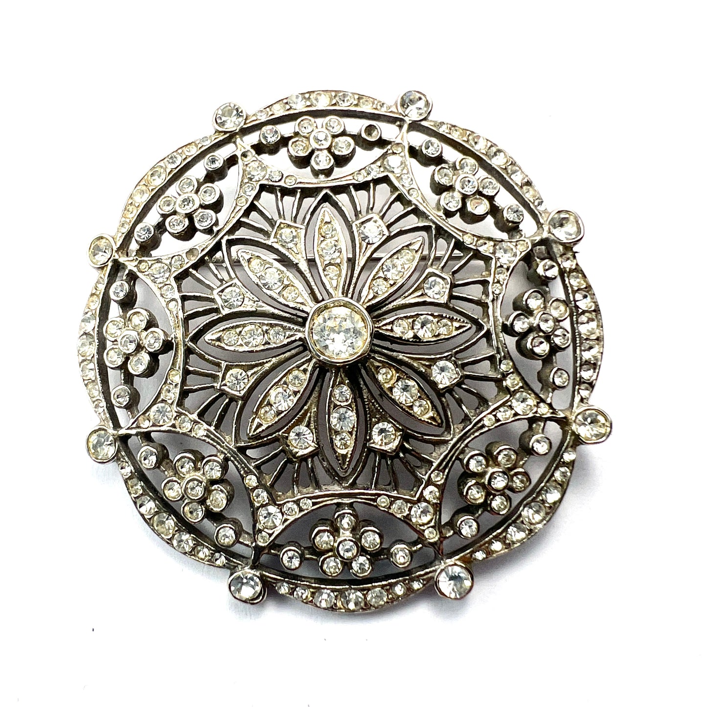 Vintage Edwardian Revival Paste Target Brooch