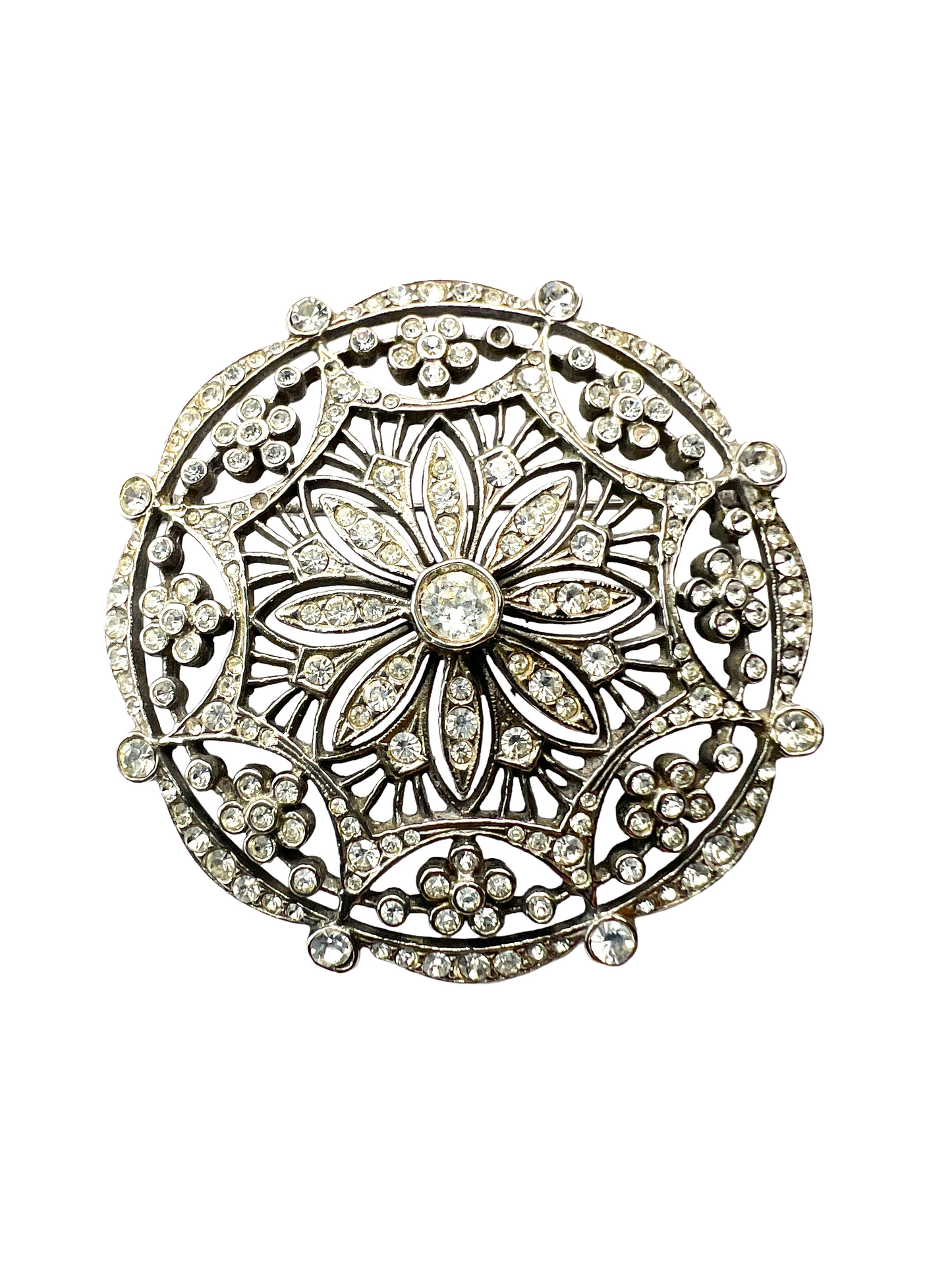 Vintage Edwardian Revival Paste Target Brooch