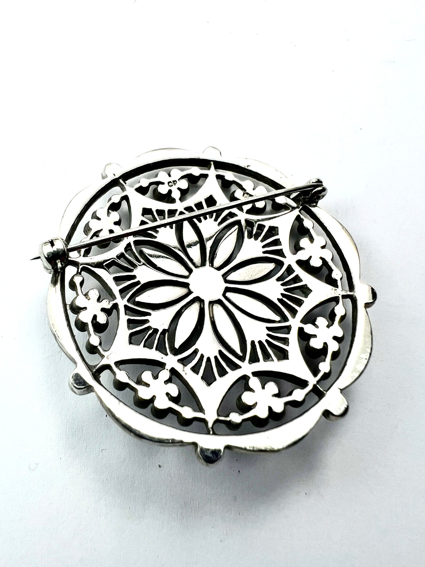 Vintage Edwardian Revival Paste Target Brooch