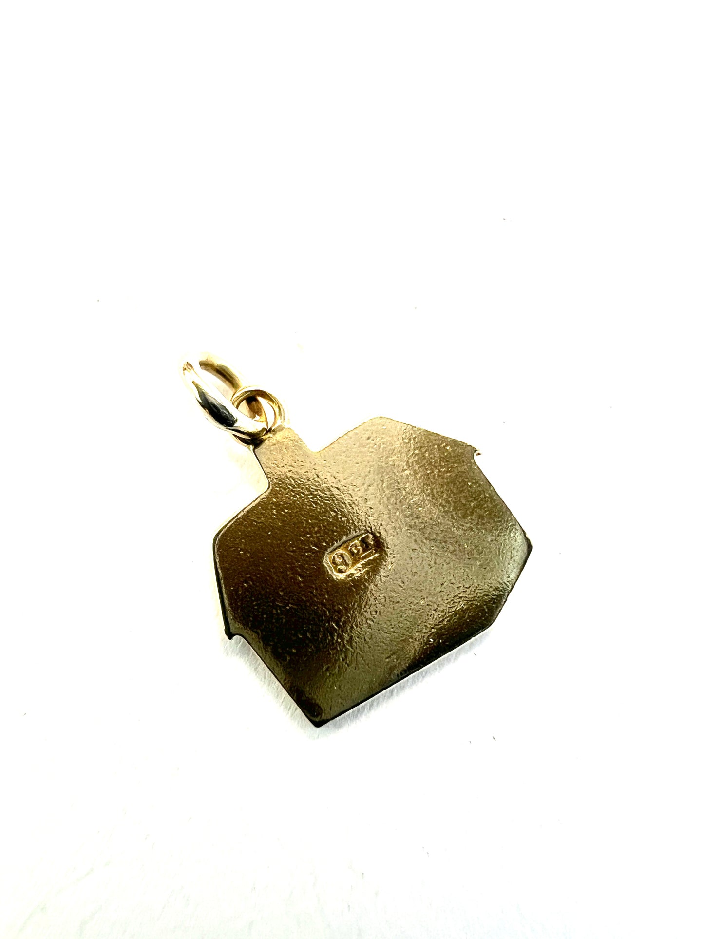 Vintage Solid 9CT Gold 2D House To Let Pendant