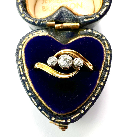 Edwardian 18CT Gold Three-Stone Diamond Ring