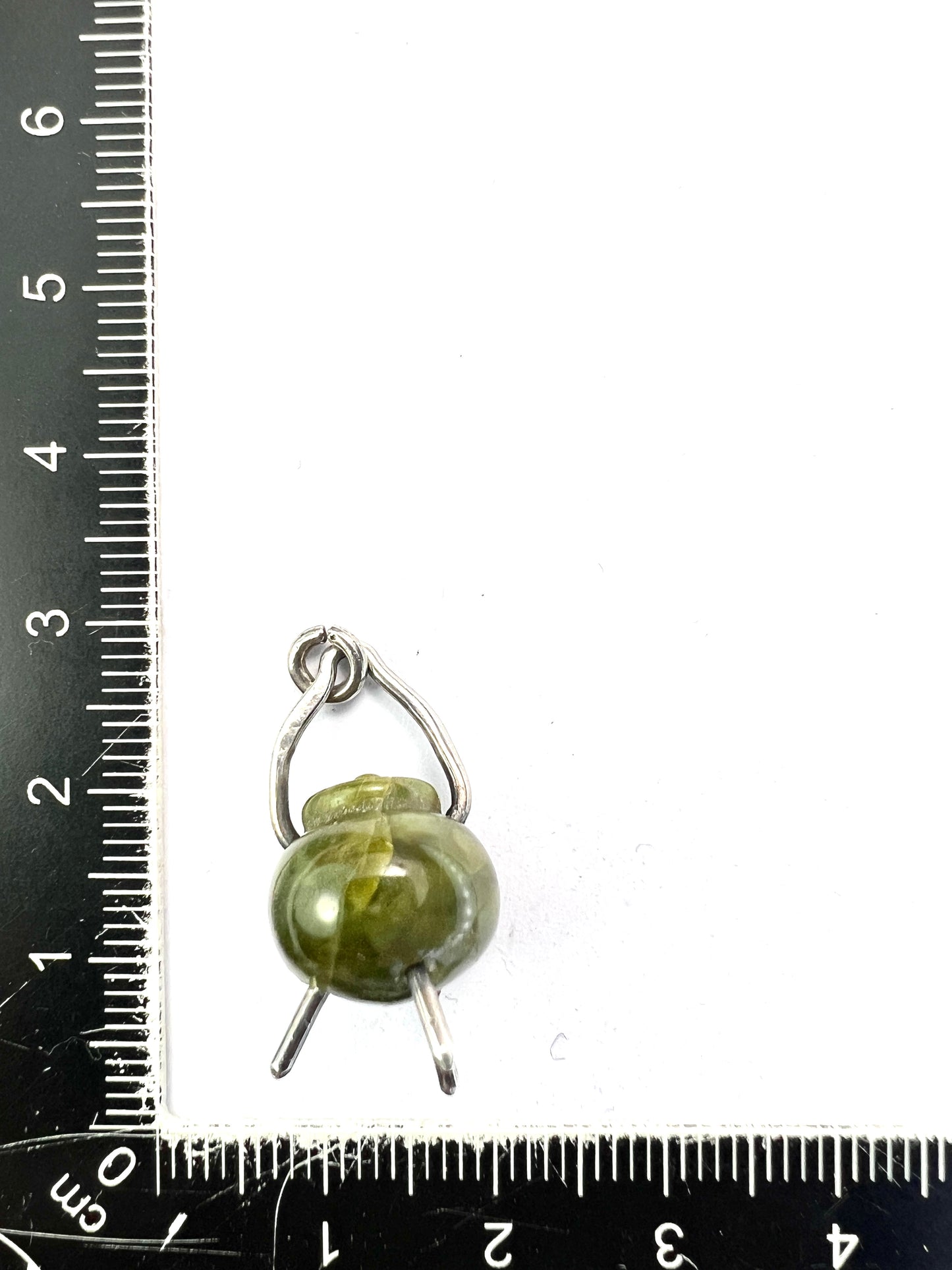 Rare Antique 1903 Silver Cauldron Pendant Charm
