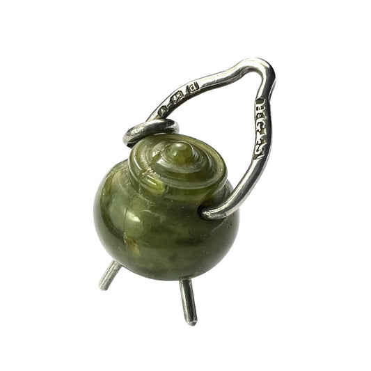 Rare Antique 1903 Silver Cauldron Pendant Charm