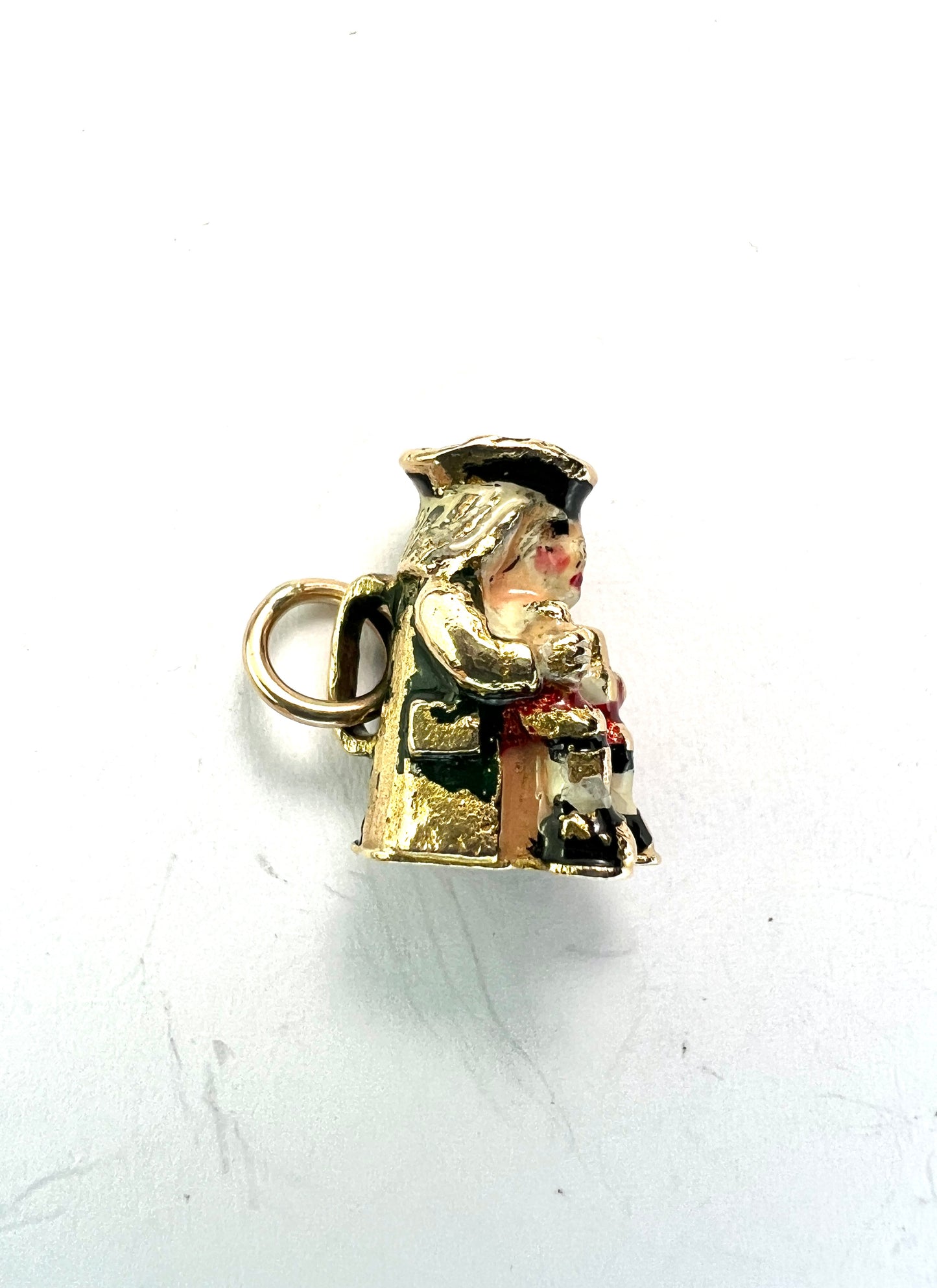 1959 Vintage 9CT Gold Enamel Toby Jug Charm