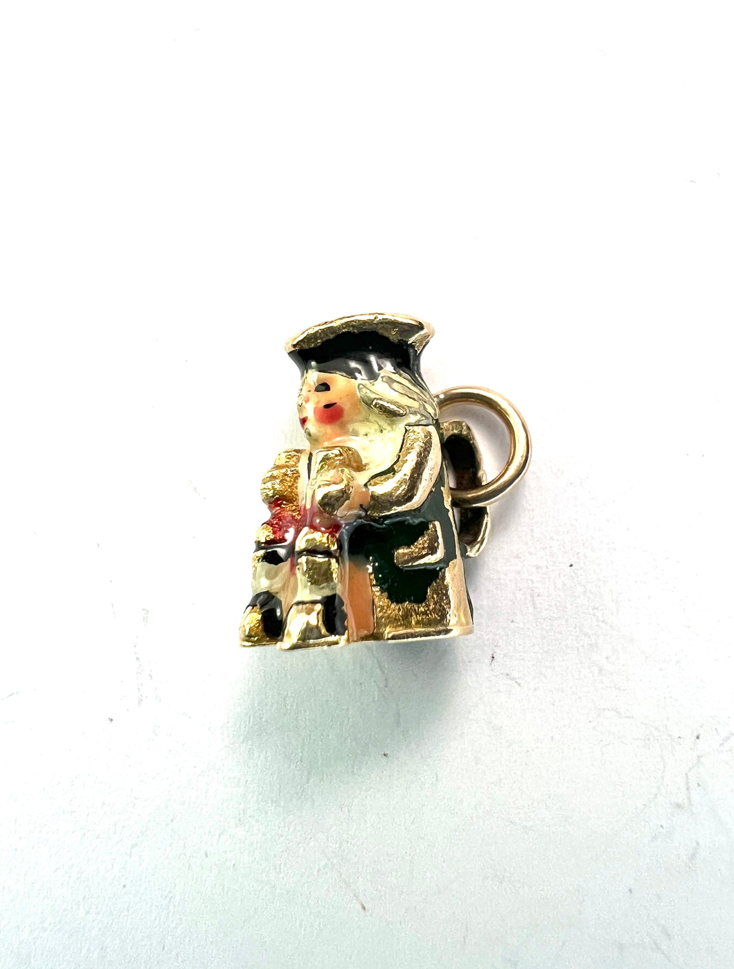 1959 Vintage 9CT Gold Enamel Toby Jug Charm
