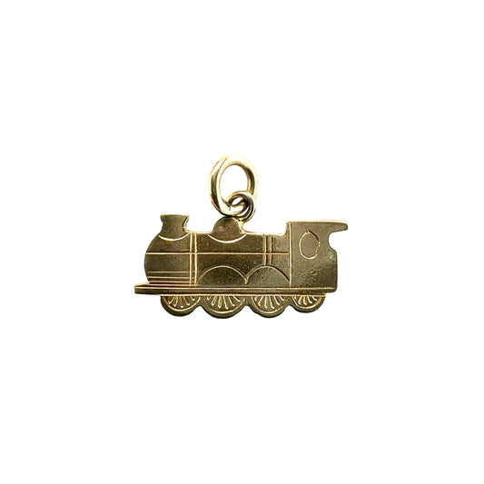 Vintage 9CT Gold Locomotive Steam Train Charm Pendant