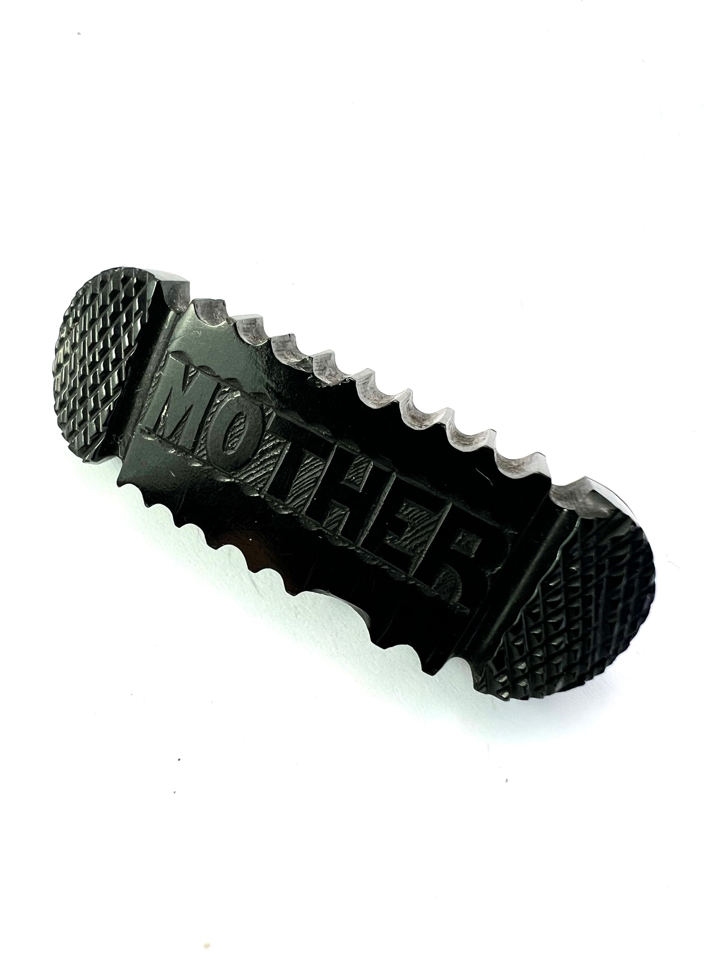 Victorian Carved Whitby Jet "Mother" Brooch