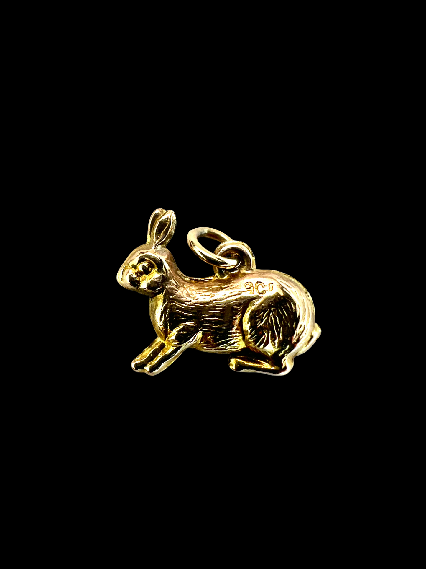 Tiny Vintage 9CT Gold Bunny Rabbit Charm