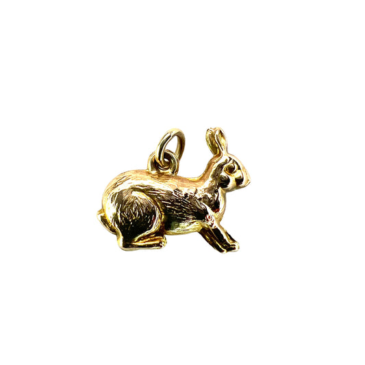 Tiny Vintage 9CT Gold Bunny Rabbit Charm