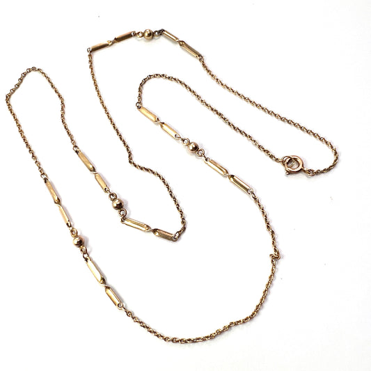 Edwardian 9CT Gold Fancy Link Necklace