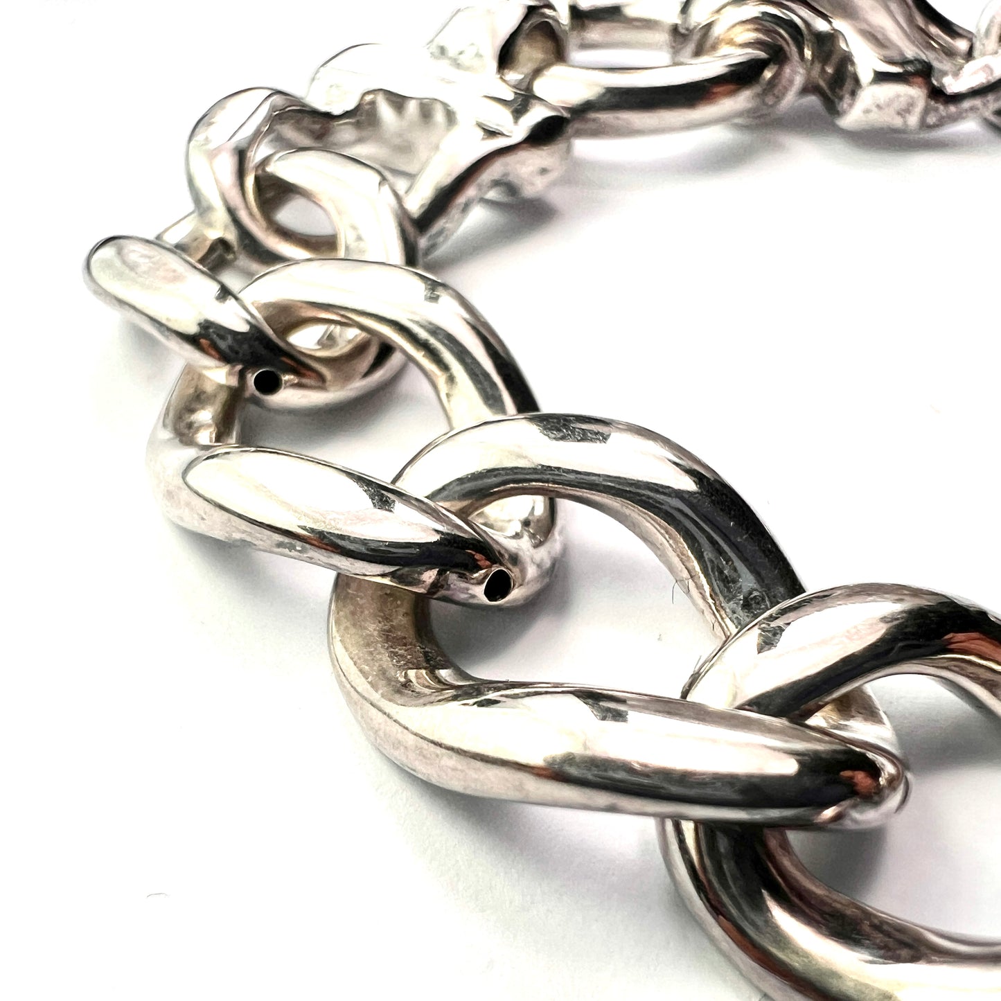 Lightweight Chunky Vintage Sterling Silver Bracelet