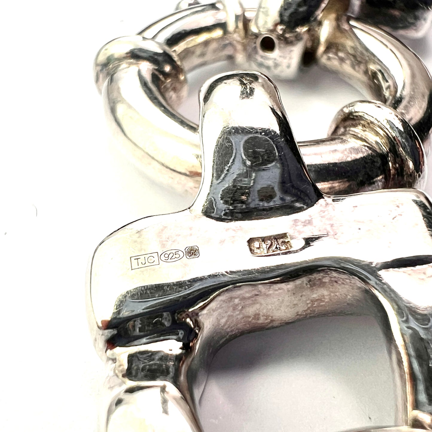 Lightweight Chunky Vintage Sterling Silver Bracelet