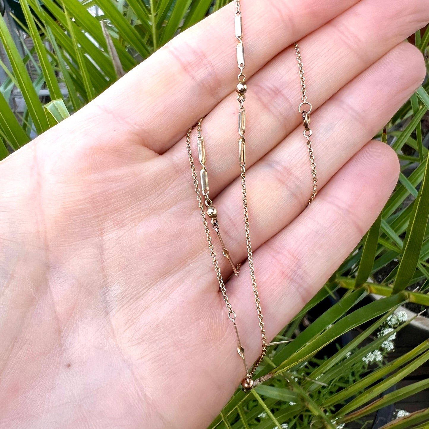 Edwardian 9CT Gold Fancy Link Necklace