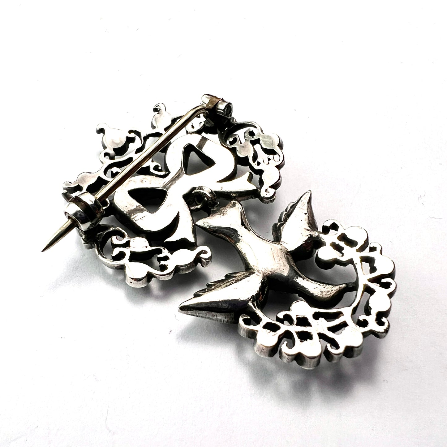 Georgian Silver Paste Saint Esprit Brooch