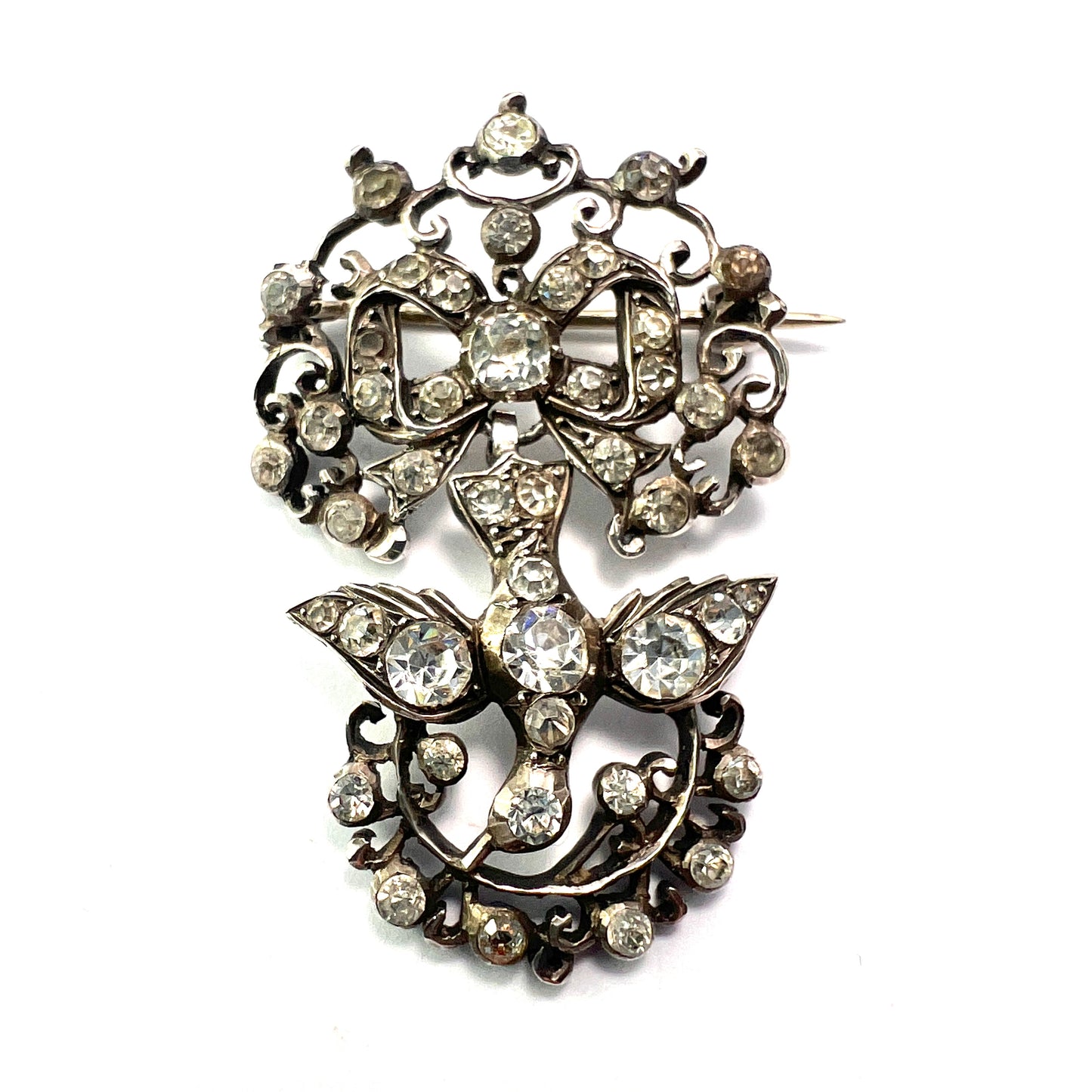 Georgian Silver Paste Saint Esprit Brooch