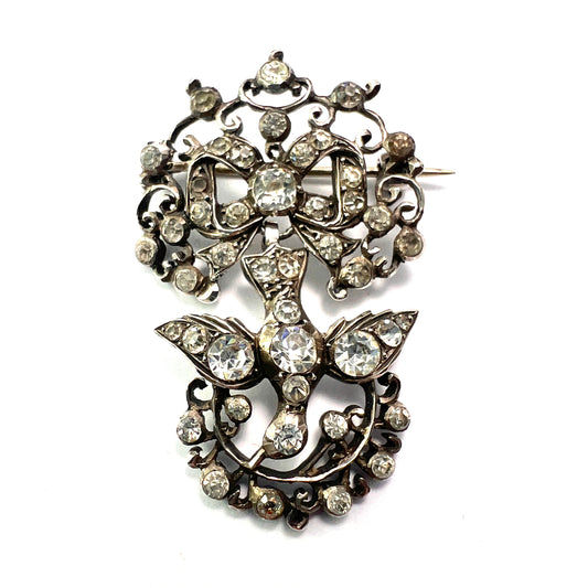 Georgian Silver Paste Saint Esprit Brooch
