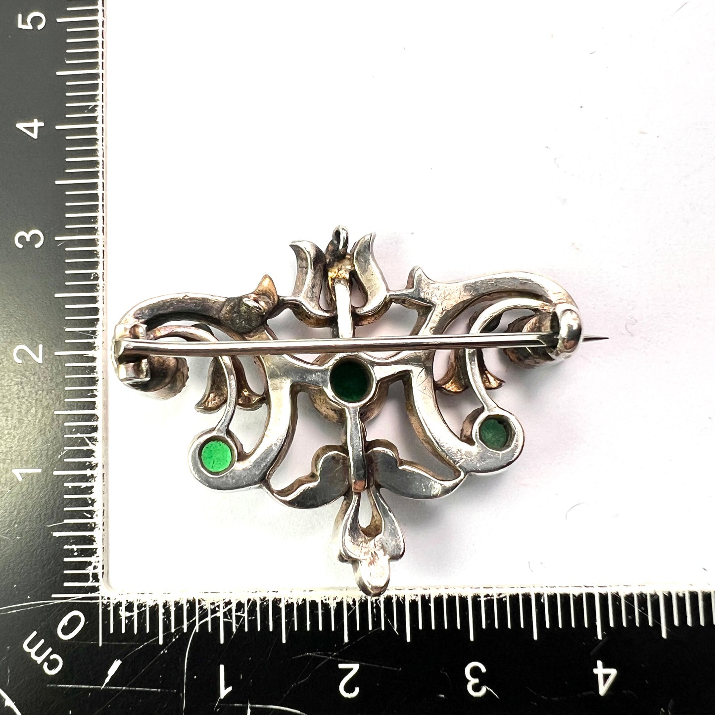Victorian Emerald Paste Brooch