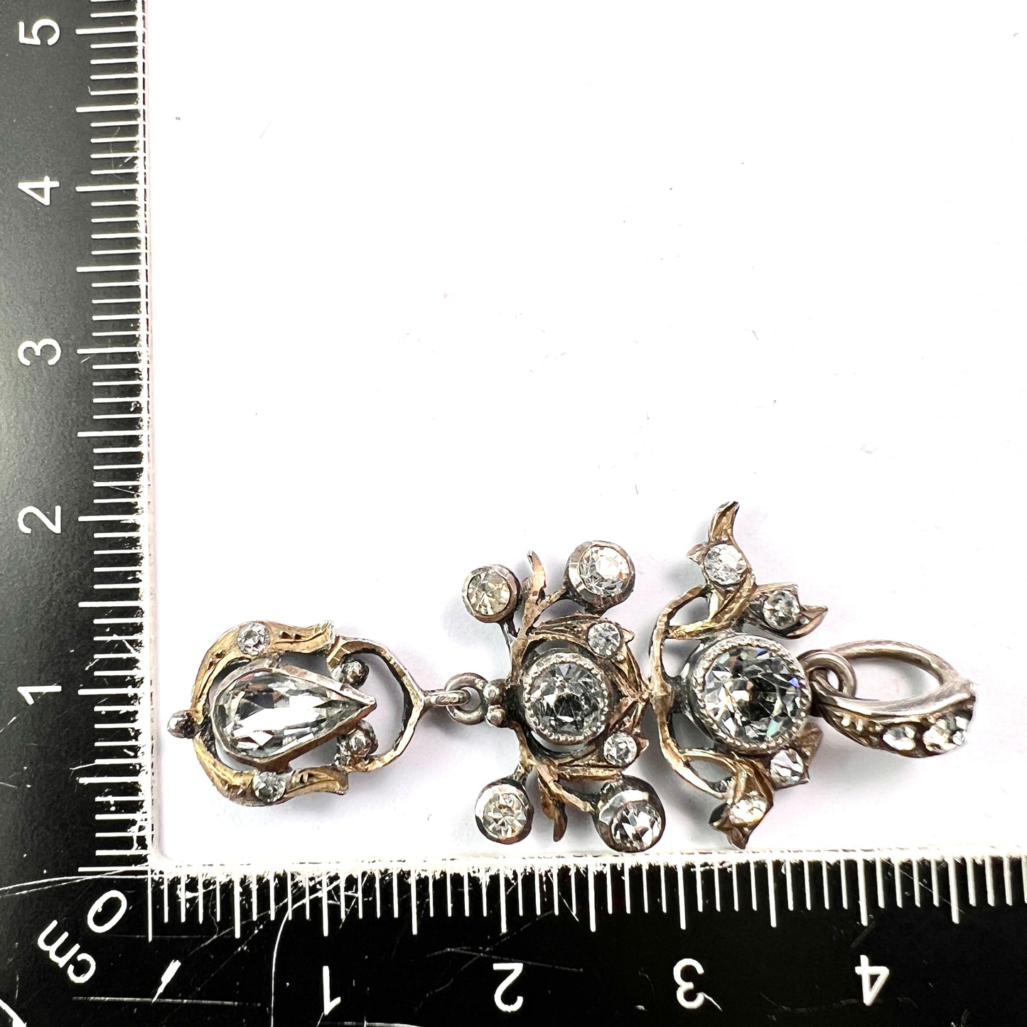 Georgian Silver Paste Drop Pendant