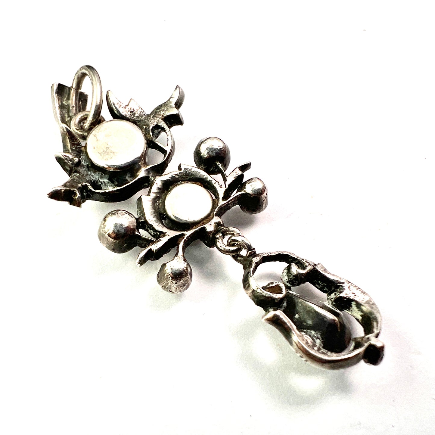 Georgian Silver Paste Drop Pendant