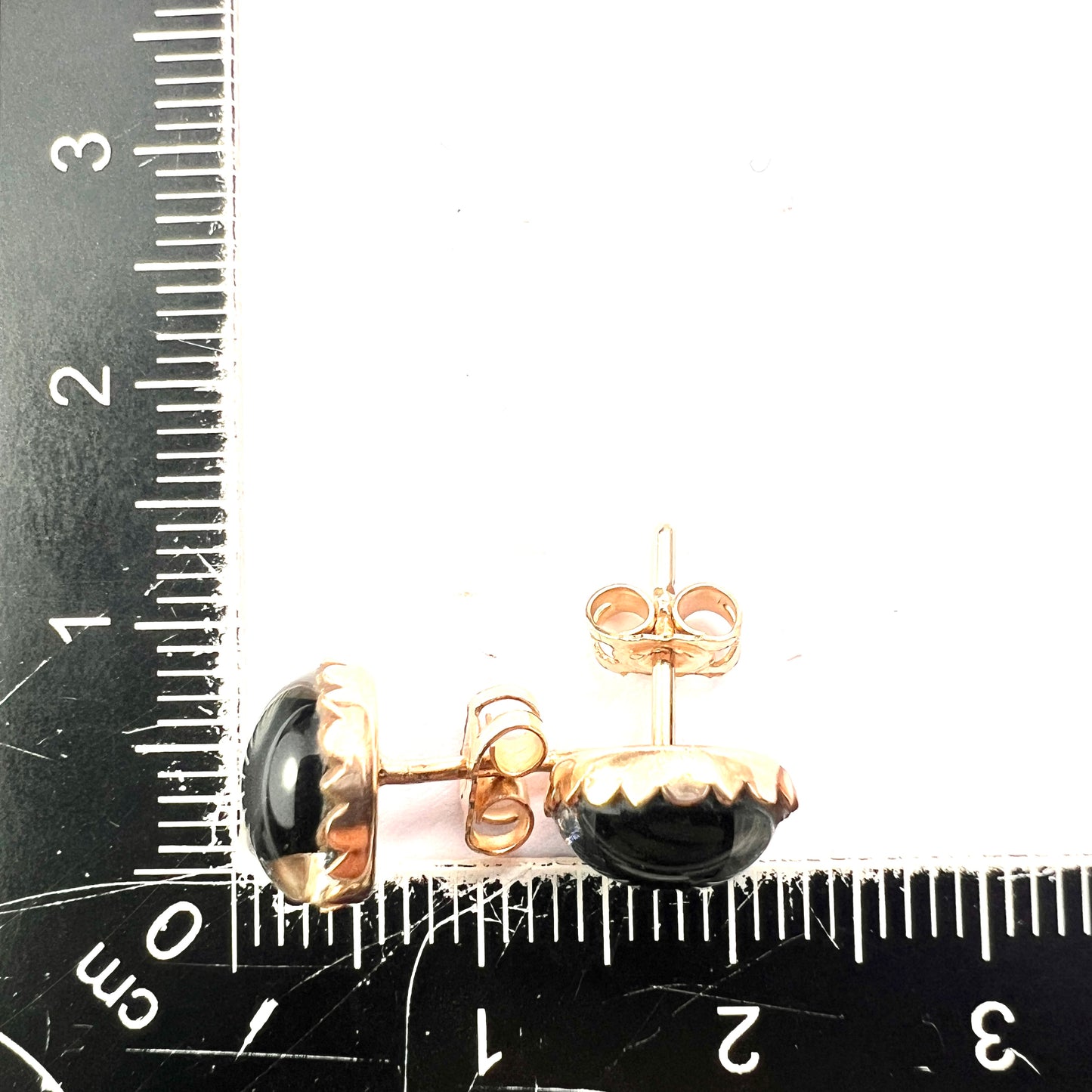 Vintage 14CT Gold Fish Eye Stud Earrings