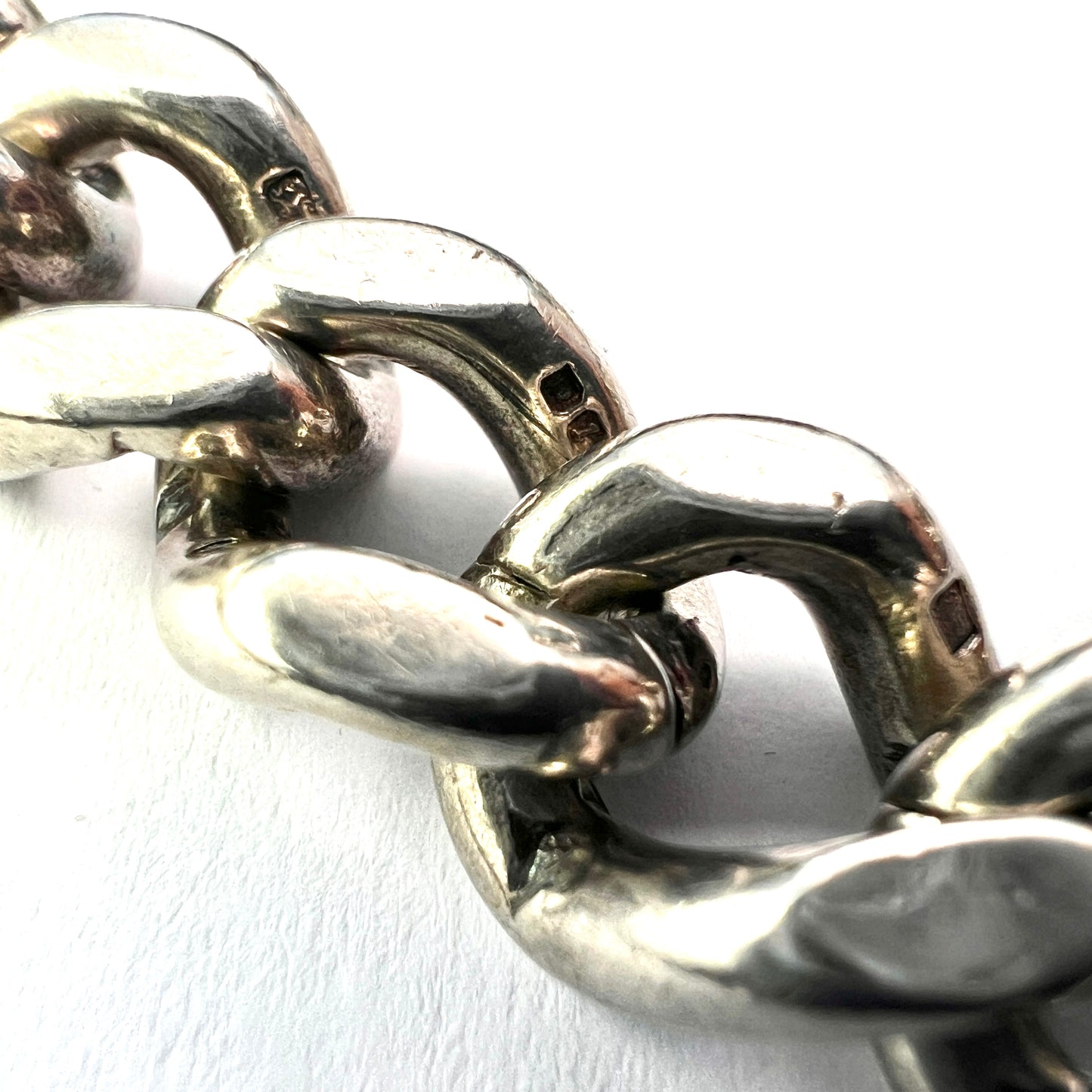 Victorian Hallmarked Silver Scottish Bracelet with Lapis Lazuli Padlock