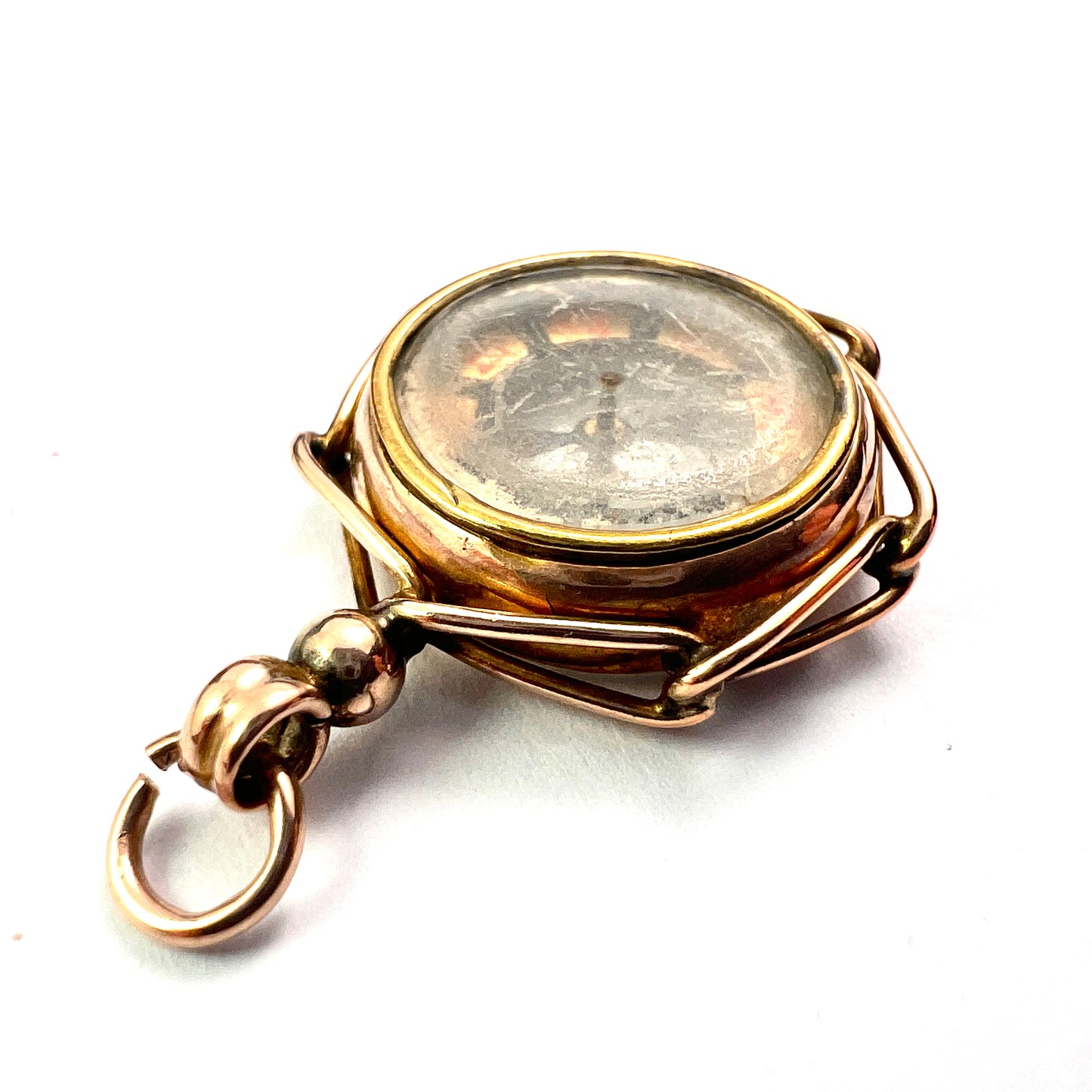 Antique 9CT Gold Removable Compass Pendant