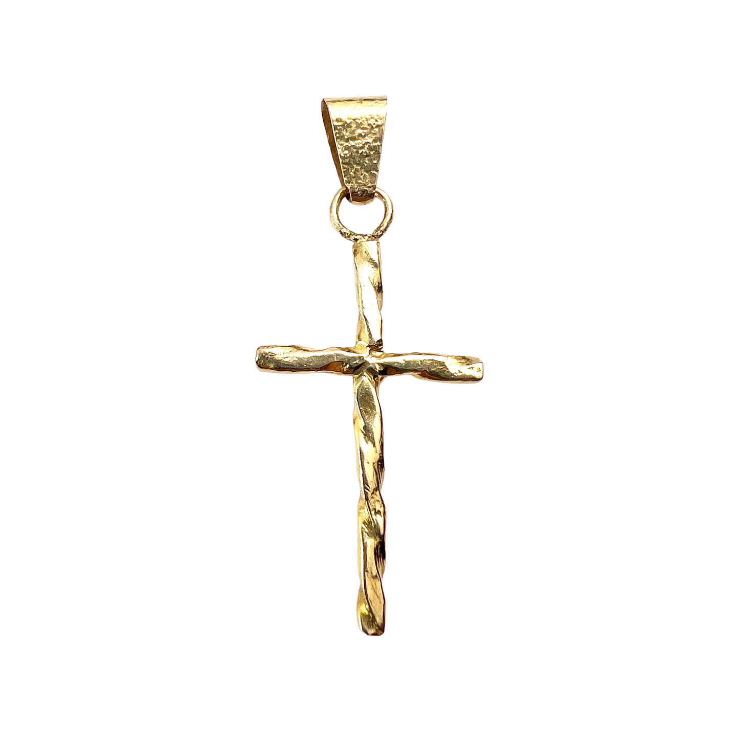 Large Vintage 9CT Gold Handmade Cross Pendant