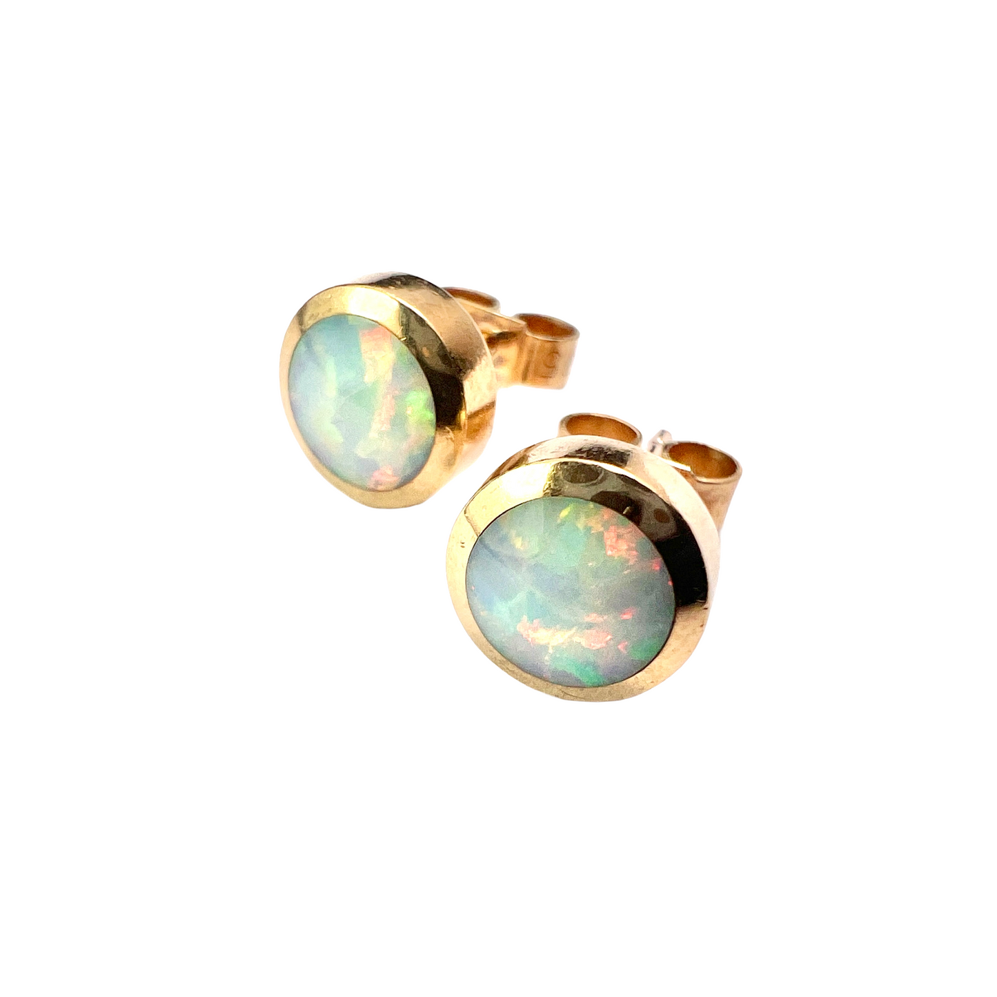Vintage 18CT Gold Opal Stud Earrings
