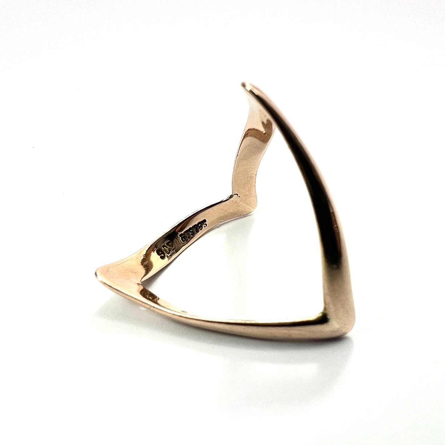 Vintage 9CT Gold Endless Wishbone Ring