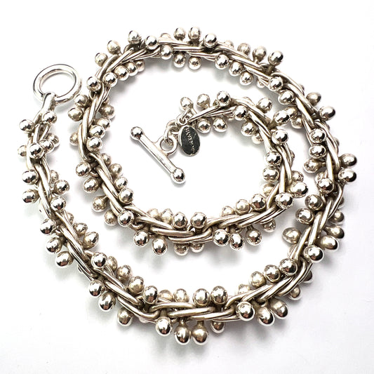 Extra Chunky Modernist Sterling Silver Peppercorn Necklace