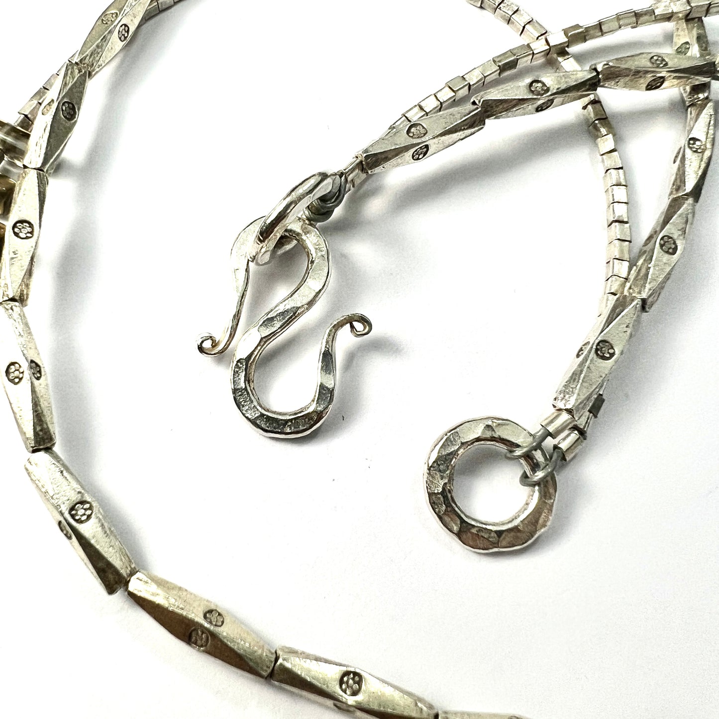 Vintage Silver Smoky Quartz Wand Fringe Necklace